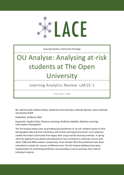Analysing at-risk students at The Open University