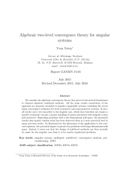 Algebraic two-level convergence theory for singular systems