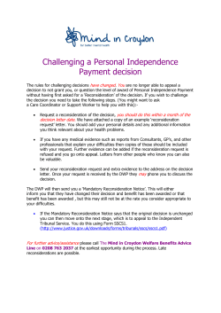 Challenging a PIP Decision and Example