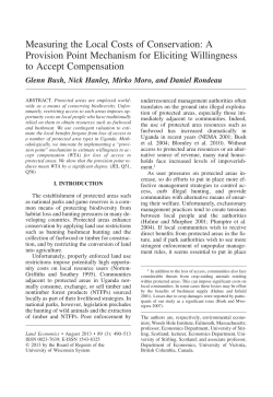 Measuring the Local Costs of Conservation: A Provision Point