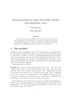 Measuring Influence under Probability Models with Dependent Votes