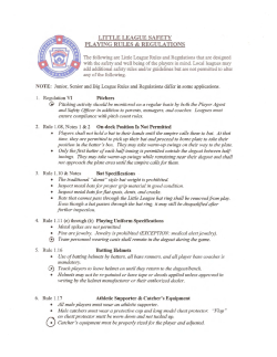 little league safety - Fort Vancouver Little League