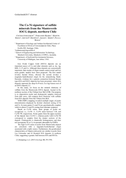The Co-Ni signature of sulfide minerals from the Mantoverde IOCG