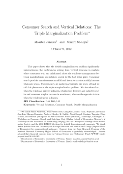 The Triple Marginalization Problem