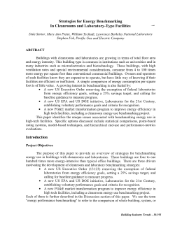 Strategies for Energy Benchmarking in Cleanrooms and