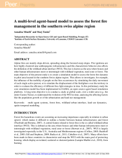 An agent-based model to assess the forest fires dynamic in