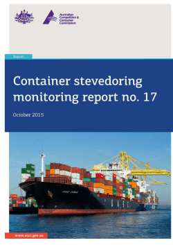 Container stevedoring monitoring report no.17