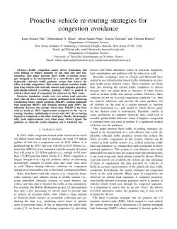 Proactive vehicle re-routing strategies for congestion avoidance