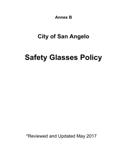 Annex B City of San Angelo Employee Safety Glasses Policy