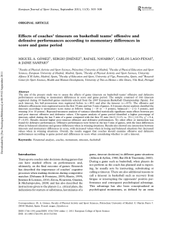 Effects of coaches` timeouts on basketball teams` offensive and