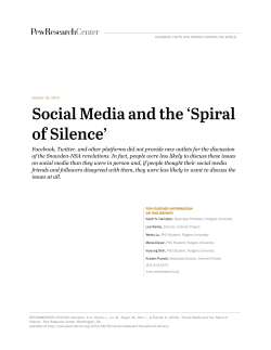 Social Media and the `Spiral of Silence,`