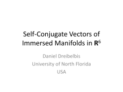 Self-Conjugate Vectors of Immersed Manifolds in R6