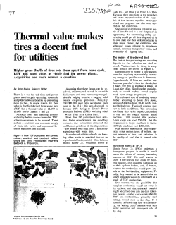 Thermal Value Makes Tires a Decent Fuel for Utilities
