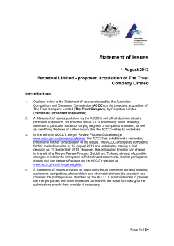 Perpetual Limited proposed acquisition of The