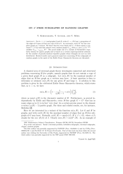 ON K4-FREE SUBGRAPHS OF RANDOM GRAPHS Y - IME-USP