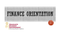 Finance Orientation