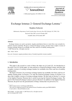 Exchange lemmas 2: General Exchange Lemma