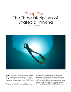 Deep Dive - Strategic Thinking Institute