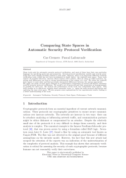 Comparing State Spaces in Automatic Security Protocol Verification