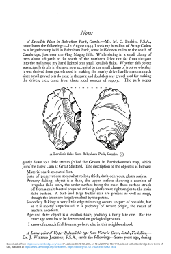 A Levallois Flake in Babraham Park, Cambs.&mdash;Mr. MC Burkitt, FSA