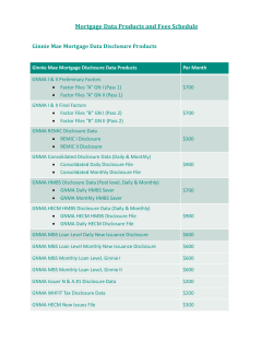 Mortgage Data Products and Fees Schedule