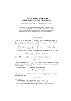 COMPACT HANKEL OPERATORS ON THE HARDY SPACE OF