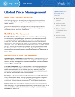 Global Price Management