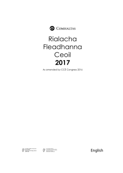 Rialacha Fleadhanna Ceoil 2017
