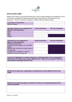 Application Form - The Gannochy Trust