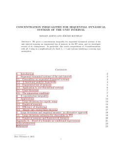 CONCENTRATION INEQUALITIES FOR SEQUENTIAL DYNAMICAL