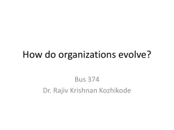 How do organizations evolve?