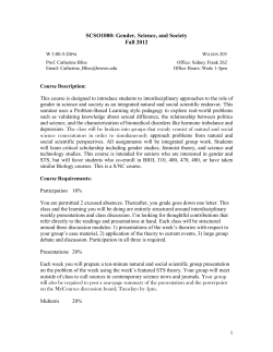 Presentations - Catherine Bliss