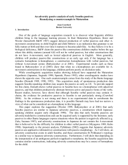 1 An adversity passive analysis of early Sesotho
