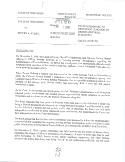 State`s Response to Defendant`s Motion to Dismiss &ndash; Pretrial Publicity