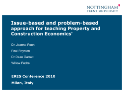 Property and Construction Economics (PCE)