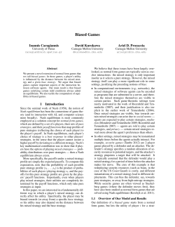 Biased Games - Carnegie Mellon School of Computer Science