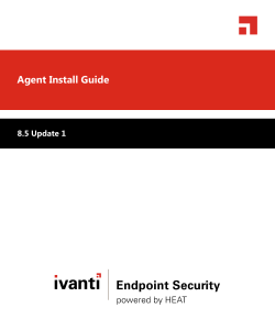 Ivanti Endpoint Security 8.5 Update 1 Agent Install Guide