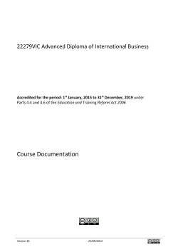 Advanced Diploma of International Business * 22279VIC