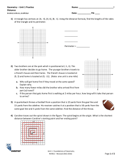 Geometry – Unit 1 Practice Name: ! Distance 8.G.B.8, G.CO.A.1, G