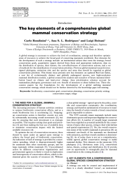 The key elements of a comprehensive global mammal conservation