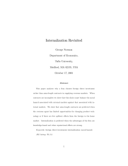 Internalization Revisited