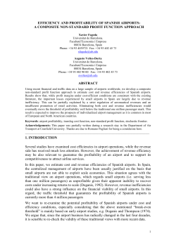EFFICIENCY AND PROFITABILITY OF SPANISH AIRPORTS: A