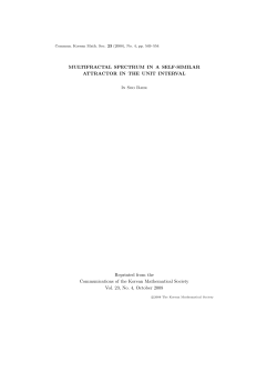 MULTIFRACTAL SPECTRUM IN A SELF