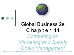 Competing on Marketing and Supply Chain Management