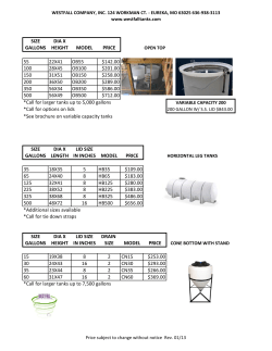 size dia x gallons height model price 55 22x41
