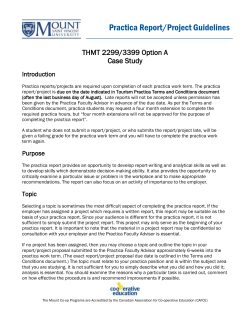 THMT 2299 Option A - Case Study