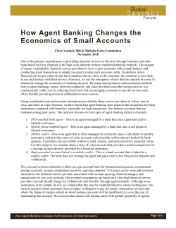 How Agent Banking Changes the Economics of Small Accounts