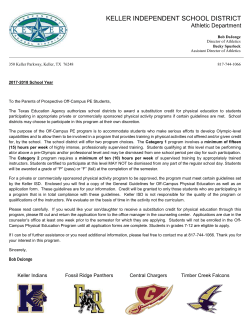 Parent Off-Campus PE Letter 2017