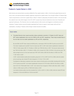 Thailand s Capital Market in 2008