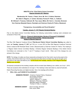 MINUTES OF MEETING - Tuesday, February 16, 1999